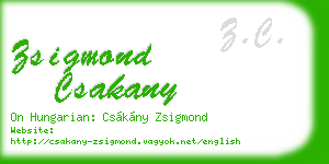 zsigmond csakany business card